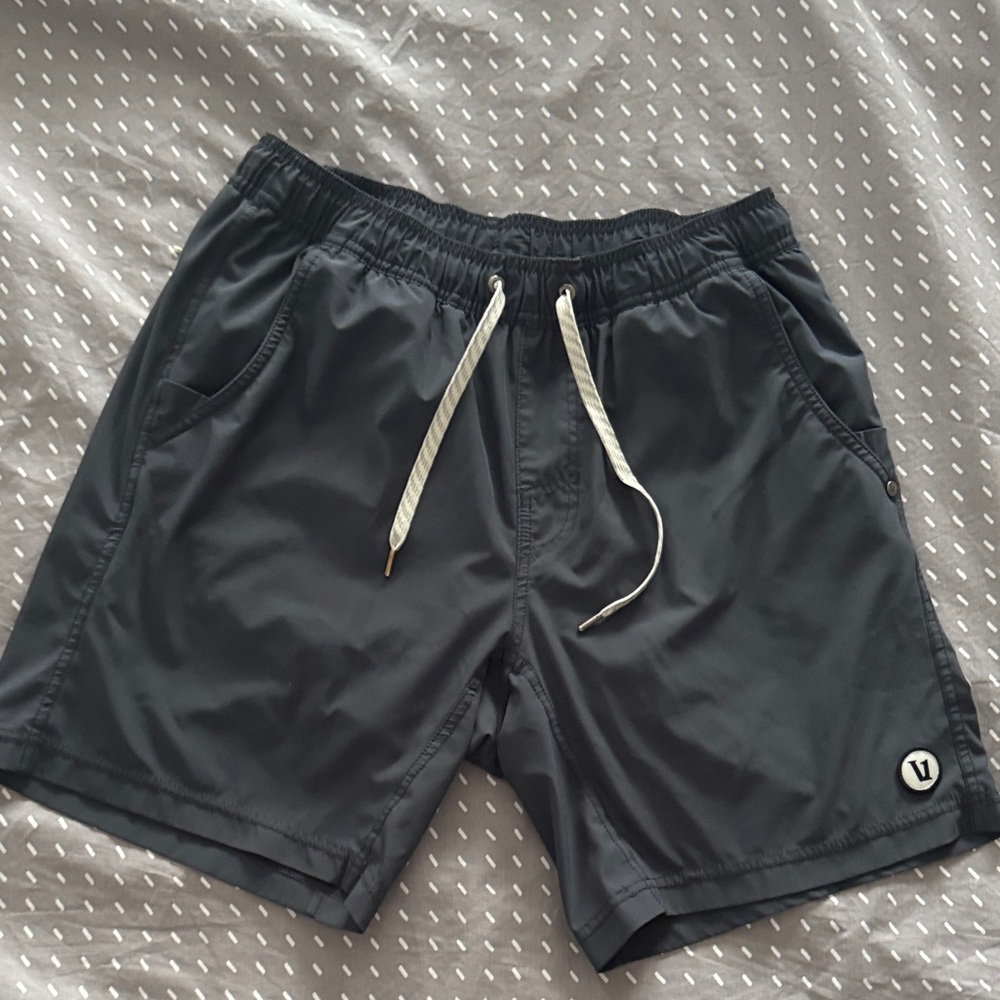 Dark Gray Athletic Shorts with Drawstring